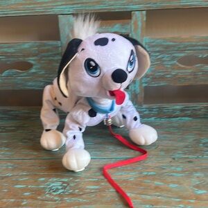 Peppy Pets Dalmatian Bouncy Plush Dog on a Leash Toy